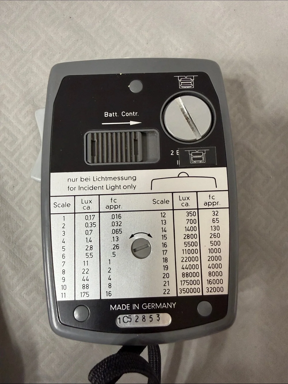 Vintage Gossen Luna-Pro Light Meter with Case Made in Germany Gray and Silver
